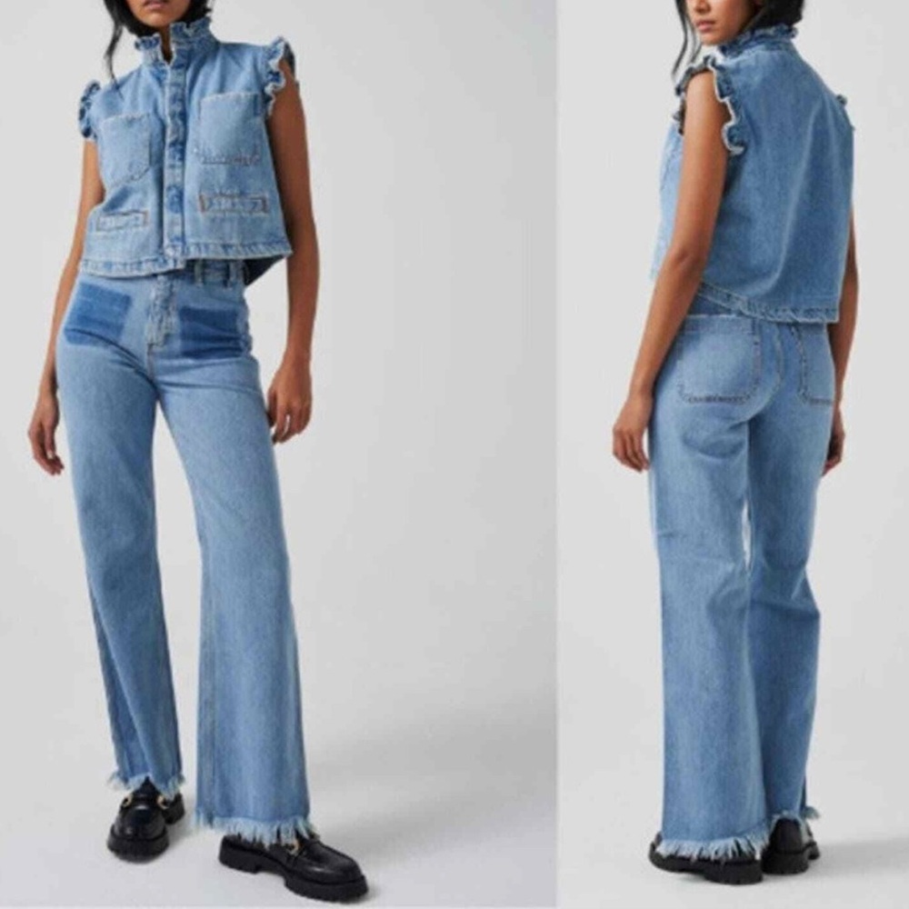 Seventy + Mochi Patched Pocket Mabel Jean in Rodeo Vintage Size 29 - Picture 2 of 9